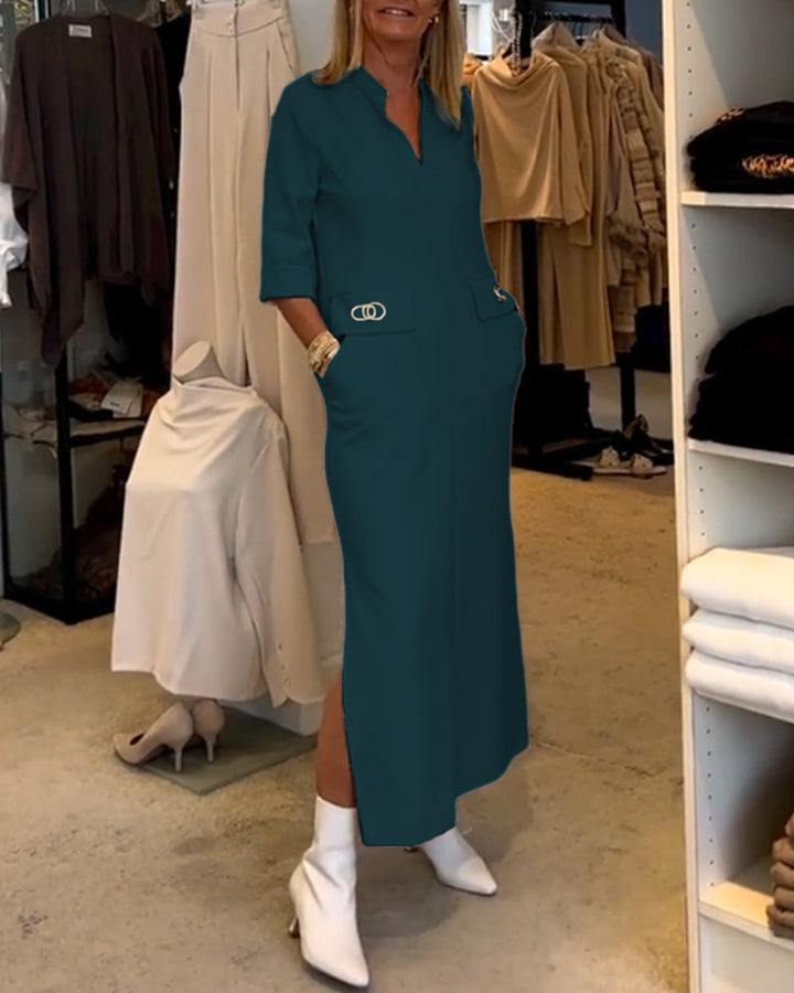 Stilla | Kjole Med 3/4 Ærmer