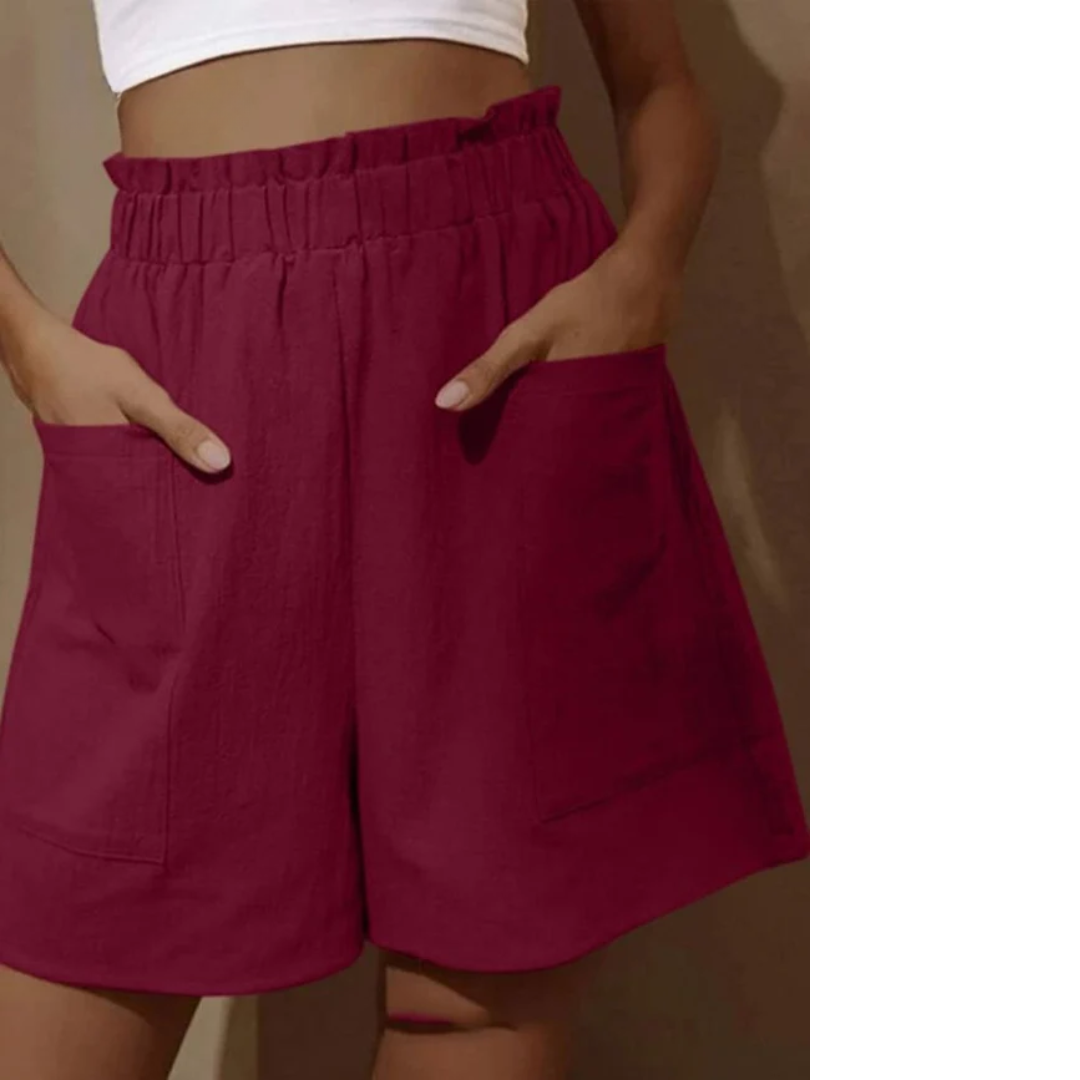 Stilla | Shorts I Bomuld Og Linned Med Høj Talje