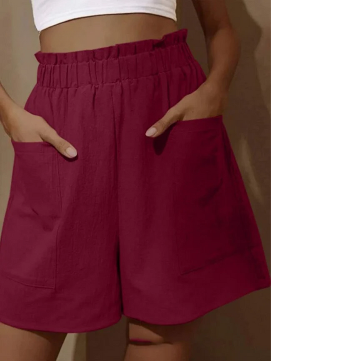 Stilla | Shorts I Bomuld Og Linned Med Høj Talje