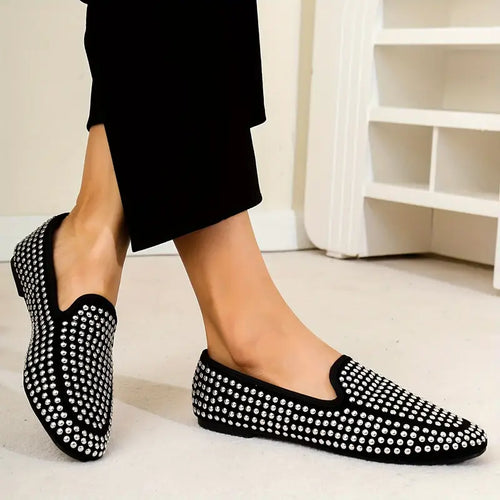 Stilla | Dame Sommer Mokkasiner Skinnende Slip on Sko, Lette Og Komfortable