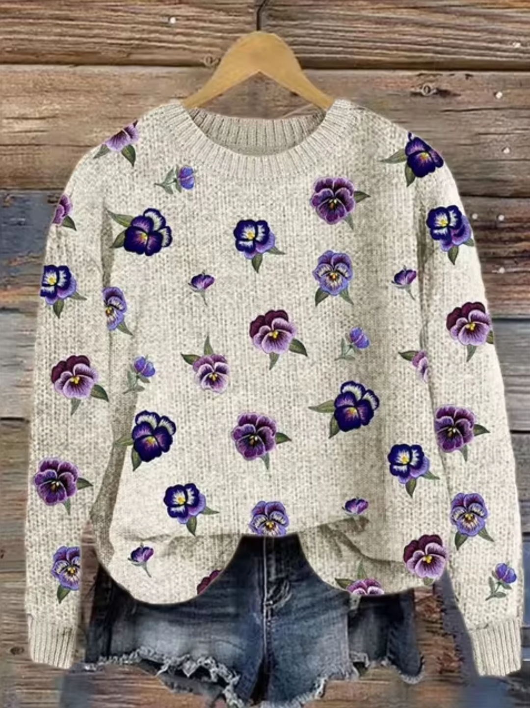 Stilla | Strikpullover Med Print
