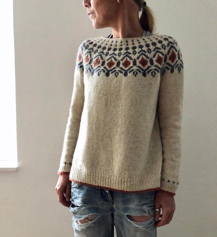 Stilla | Let Pullover Med Elegant Mønster