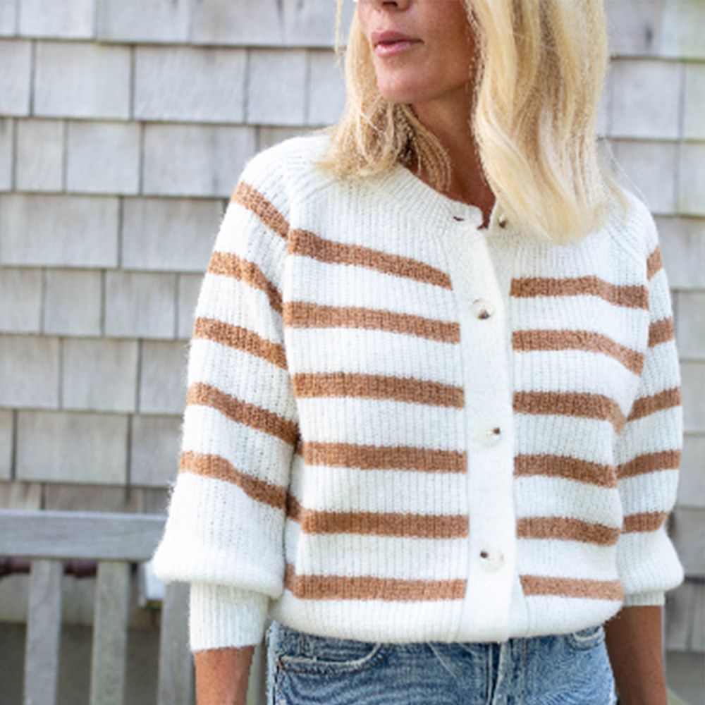 Stilla | Strikjakke I Vintage Stil Med Lange Ærmer