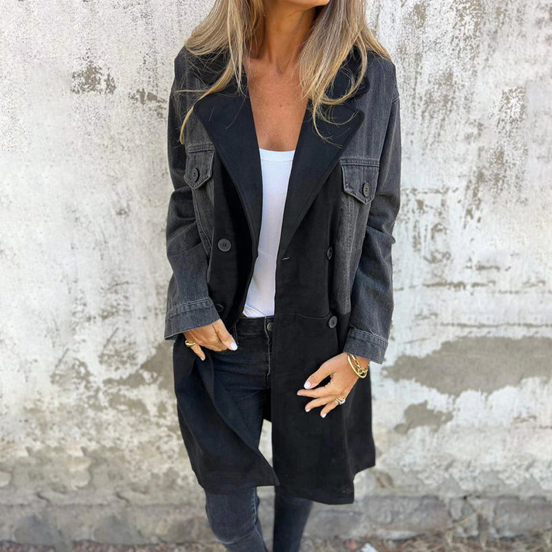 Stilla | Den elegante og alsidige jeans trenchcoat
