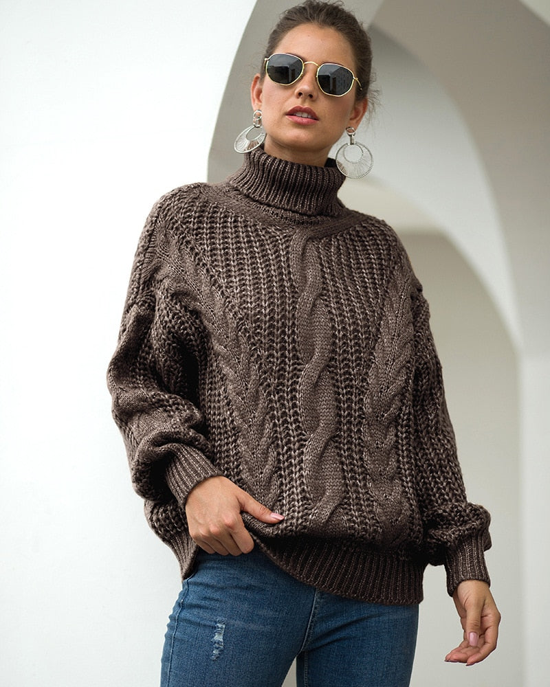 Stilla | Varmer Strikpullover med Rullekrave Dame