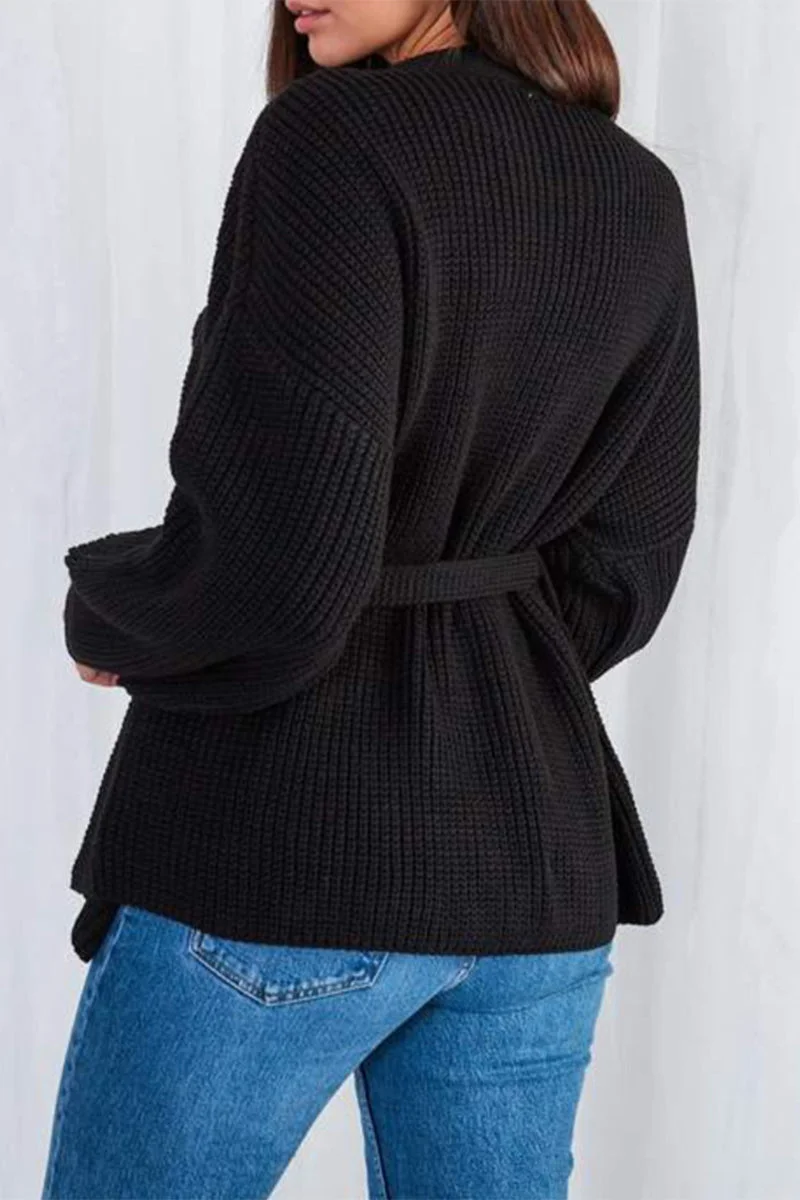 Stilla | Casual Cardigan Med Striber og V-udskæring