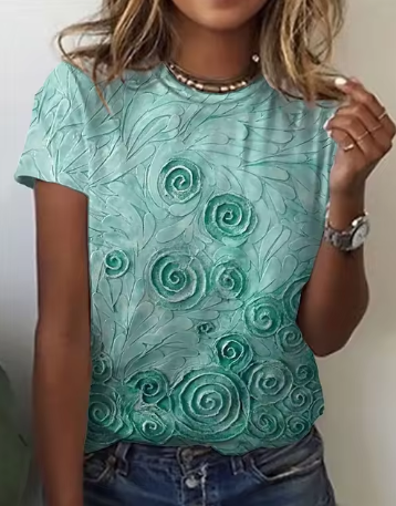 Stilla | Koreansk Dame 3D Rose Blomstermønster Design