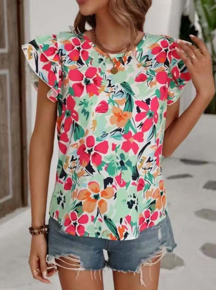 Stilla | Sommerbluse med blomster mønster