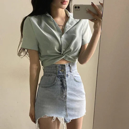Stilla | Knyttede Crop Top