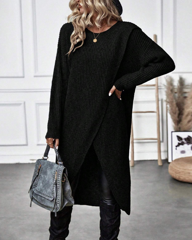 Stilla | Ensfarvet farve, Uregelmæssig sweater