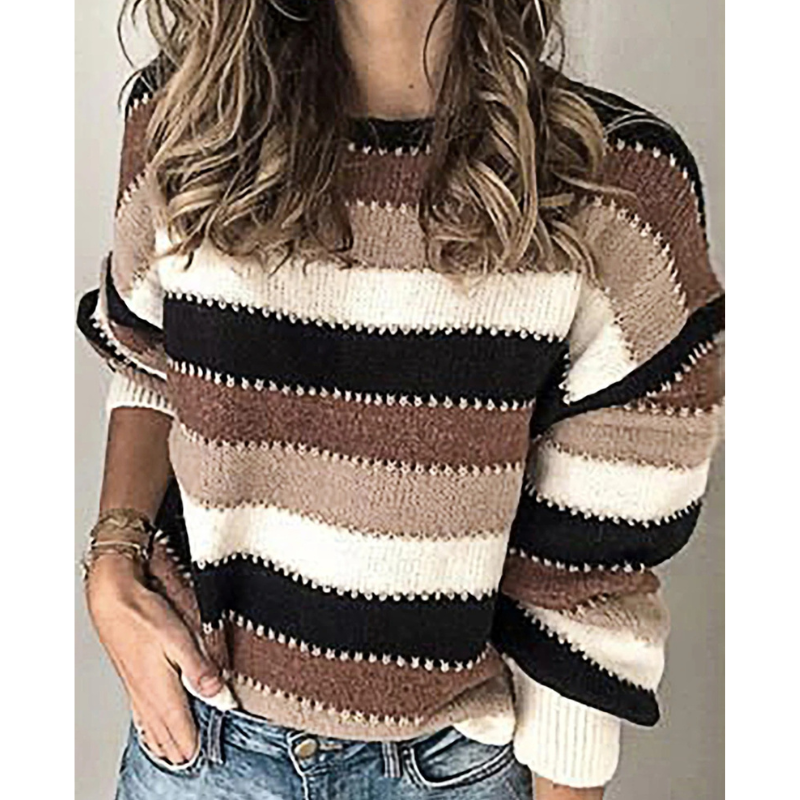 Stilla | Behagelig Pullover Med Brede Striber, Modepullover