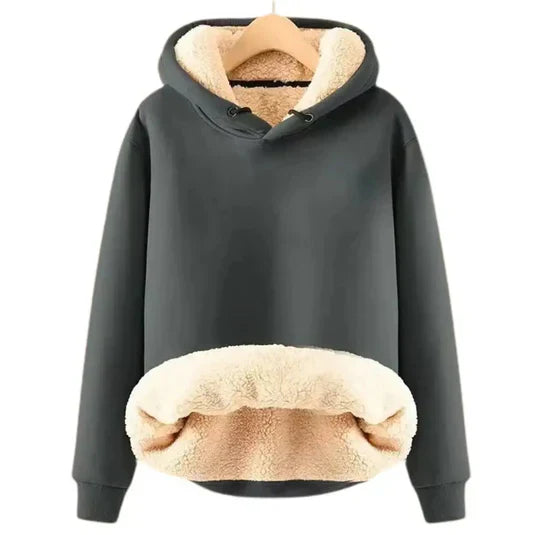 Stilla | Sweatshirt med Sherpa-fyr med hætte
