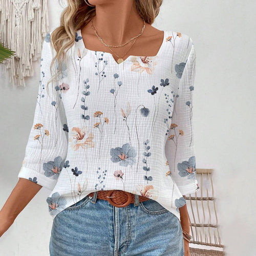 Stilla | Elegant Bluse-shirt med Blomsterprint