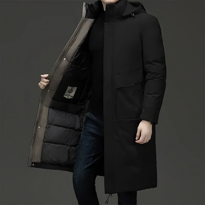 Stilla | Herre Longline Parka - Med hætte og isoleret foring