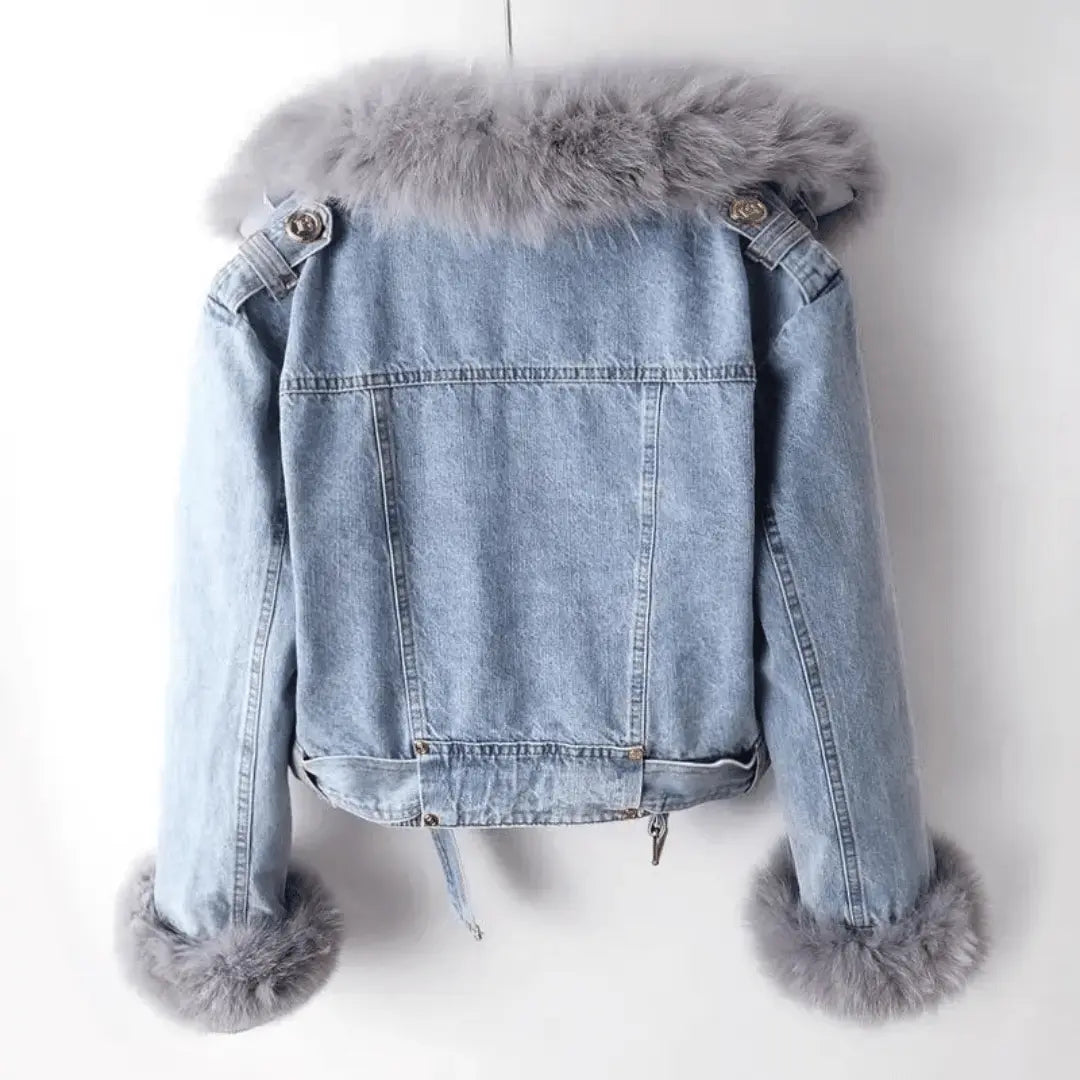 Stilla | Urban Elegance Denim & Pelsjakke