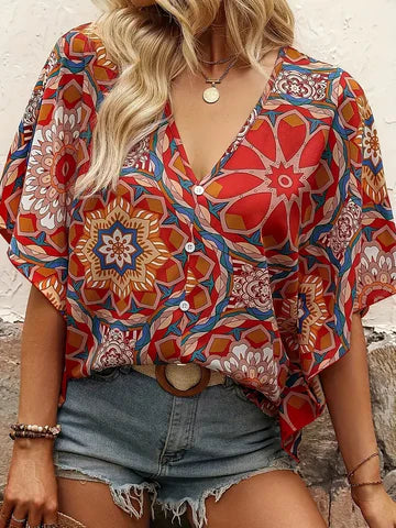 Stilla | Bluse med blomstermønster