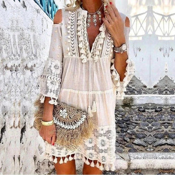 Stilla | Boho Blonde Mini Skjorte