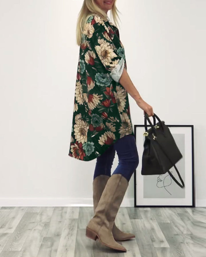Stilla | Patchwork Skjorte med Leopardmønster