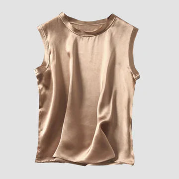 Stilla | Ærmeløs silkesatin top design