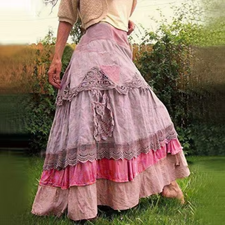 Stilla | Lang Boho Stil Overlejret Nederdel
