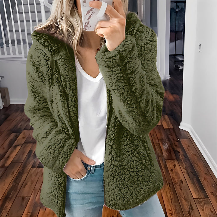 Stilla | Dame Hoodie Uldjakke til Varme