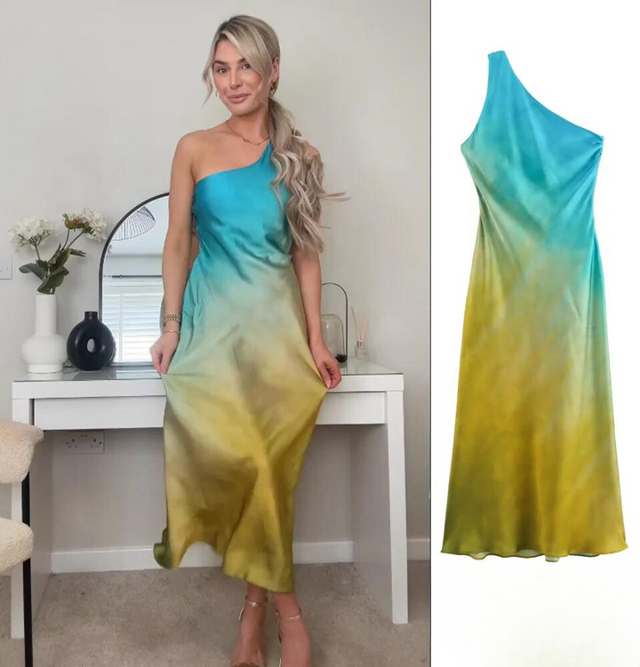 Stilla | Batik kjole trend og asymmetrisk