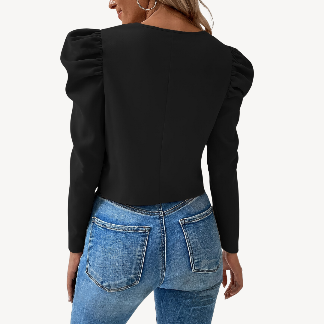 Stilla | Puff ærmer Zip-Up Jakke kvinder