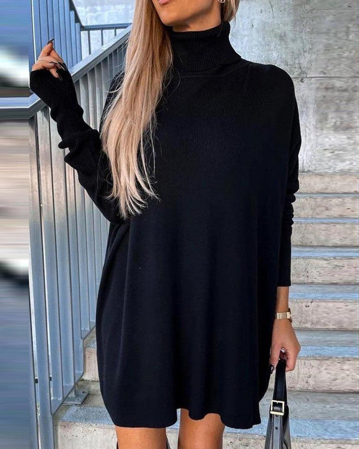 Stilla | Stilig Midi Sort Cashmere Tøj Ideel til Vinteren