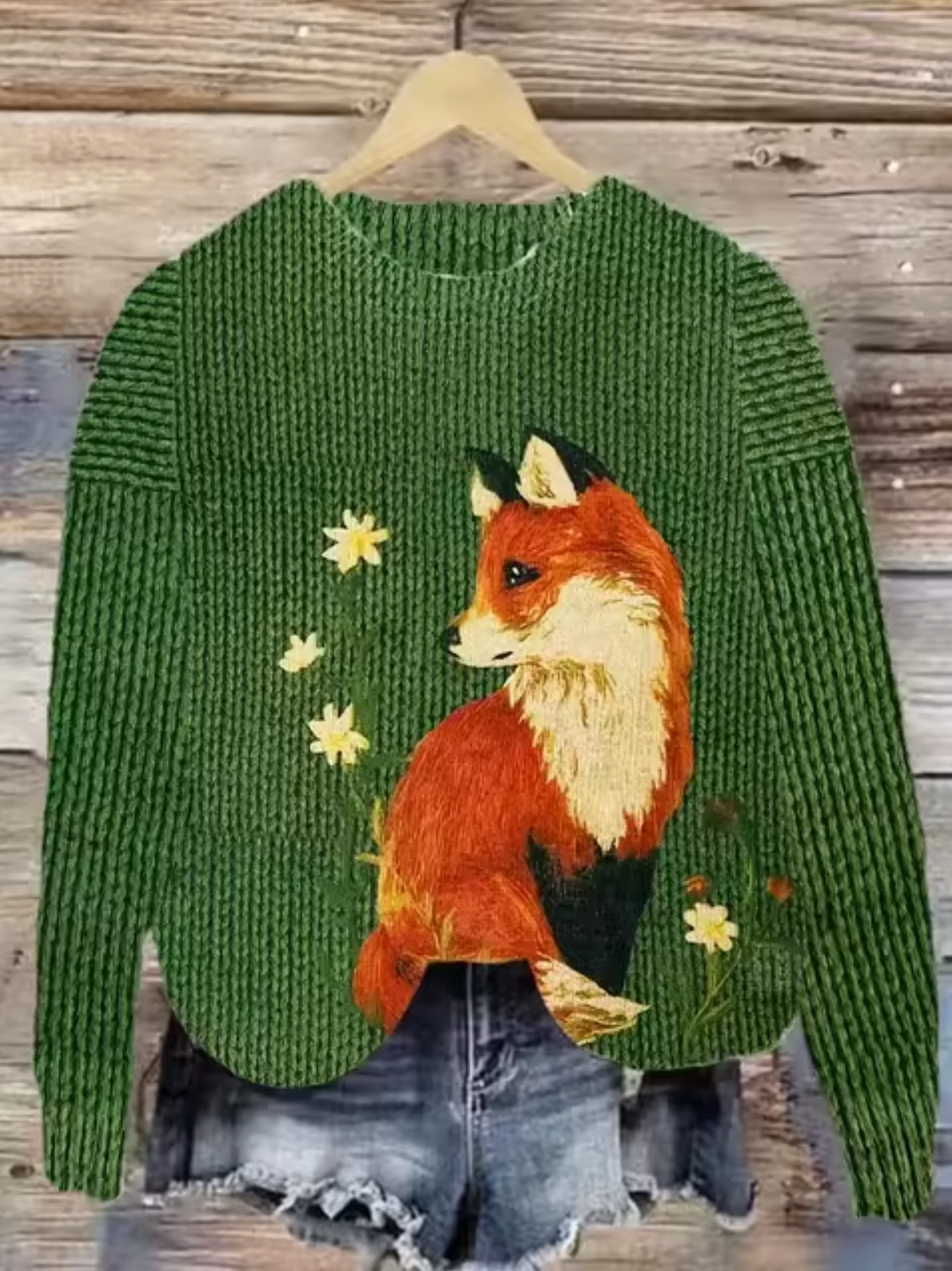Stilla | Strikpullover Med 3d tryk