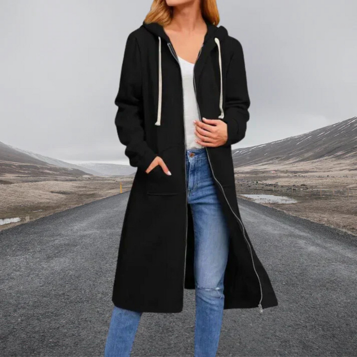Stilla | Dame Hoodie Cardigan