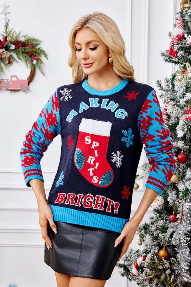 Stilla | Lækre julesokker broderi striktrøje