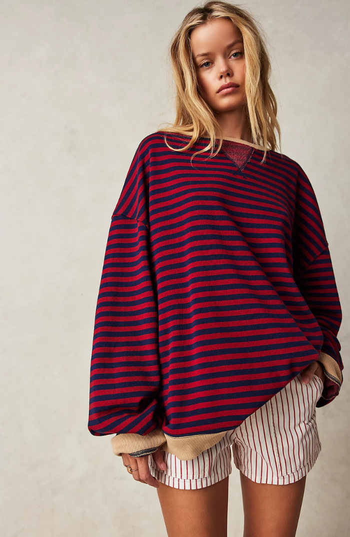Stilla | Oversize-trøje med farverige striber