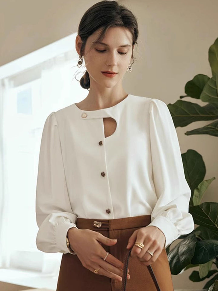 Stilla | Vintage Smuk Langærmet Bluse