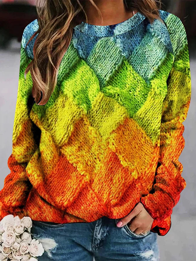 Stilla | Farverigt Print Sweatshirt