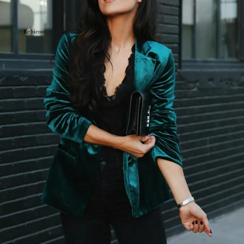 Stilla | Blazer I Velour Med Lange Ærmer Til Kvinder