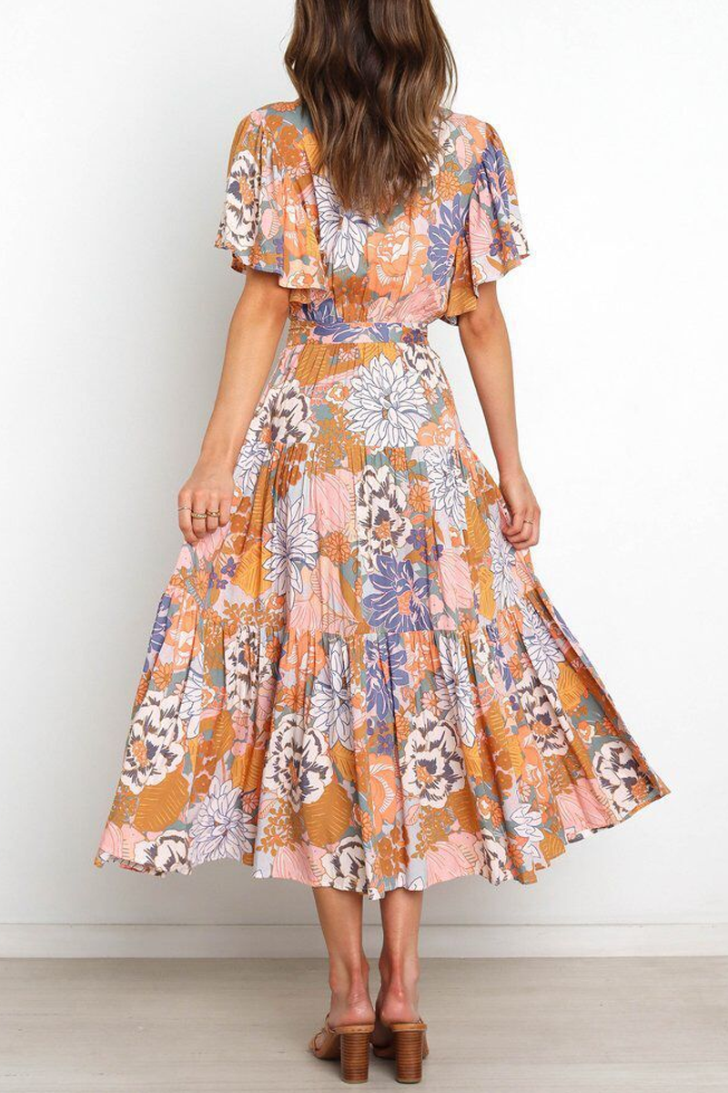 Stilla | Sunshine Grace Floral Midi Kjole