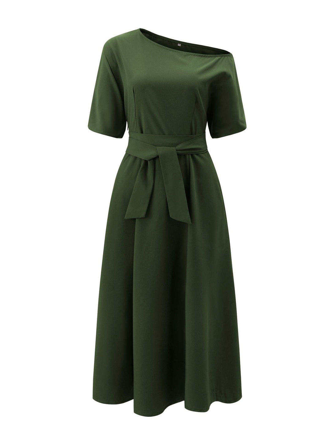 Stilla | Off Shoulder Korte Ærmer Talje Binde Maxi Kjole