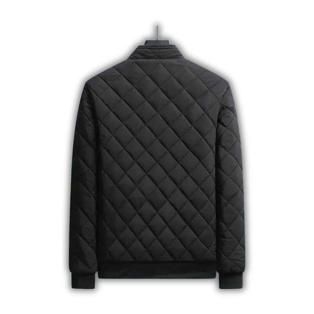 Stilla | Herre foret quilted jakke - bomberstil med ståkrave