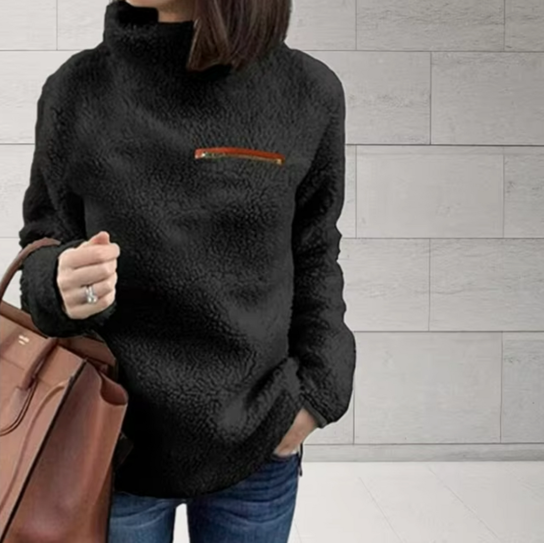 Stilla | Pullover med blød ståkrave