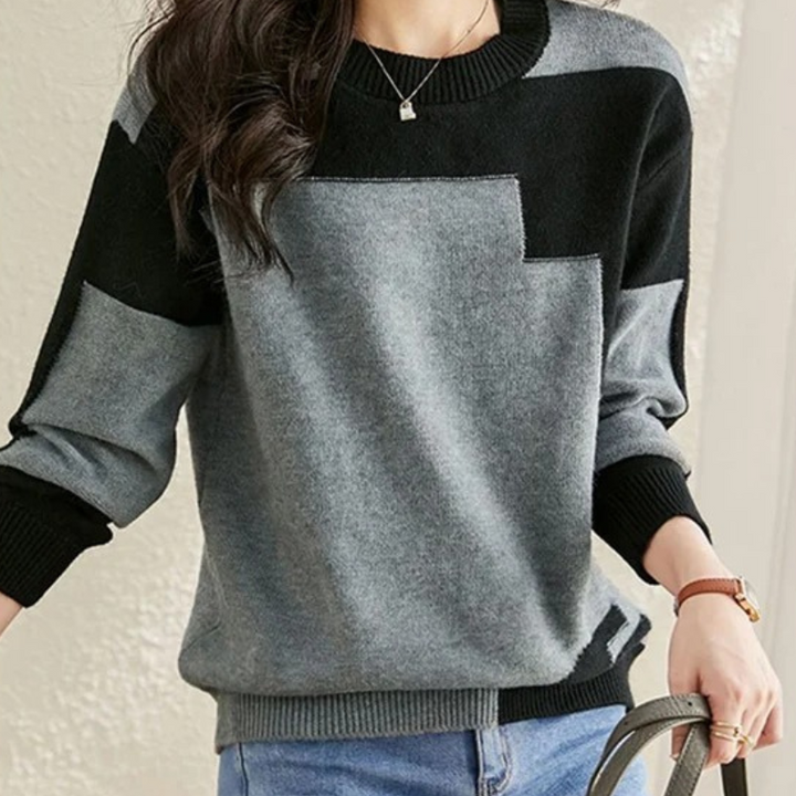 Stilla | Lækker Pullover Med Geometrisk Strikkemønster