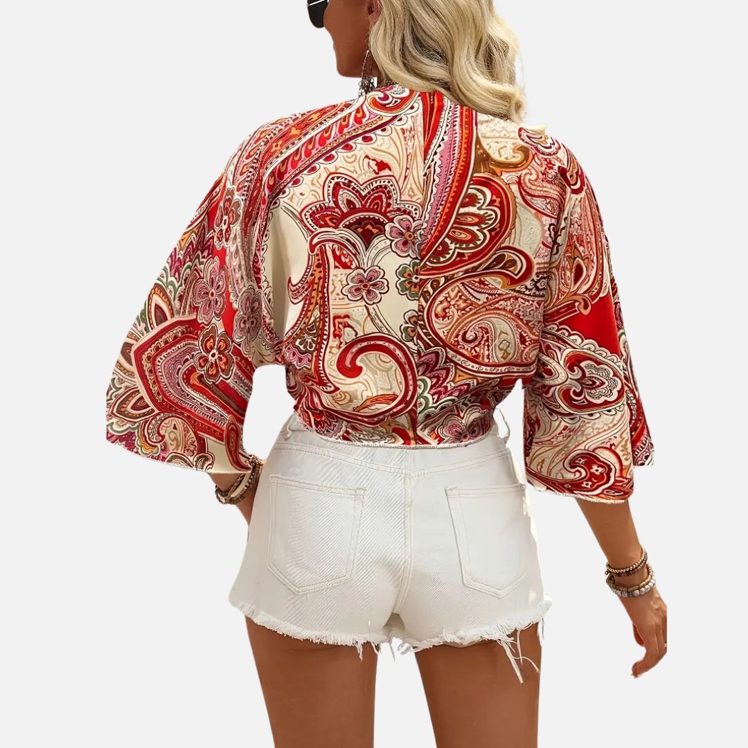 Stilla | Boho Bluse Med Slips Til Kvinder
