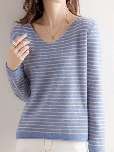 Stilla | Dame Pullover Stribet Casual