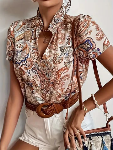 Stilla | Bluse med paisleymønster