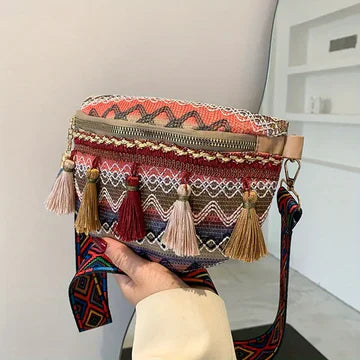 Stilla | Skuldertaske i retro etno stil