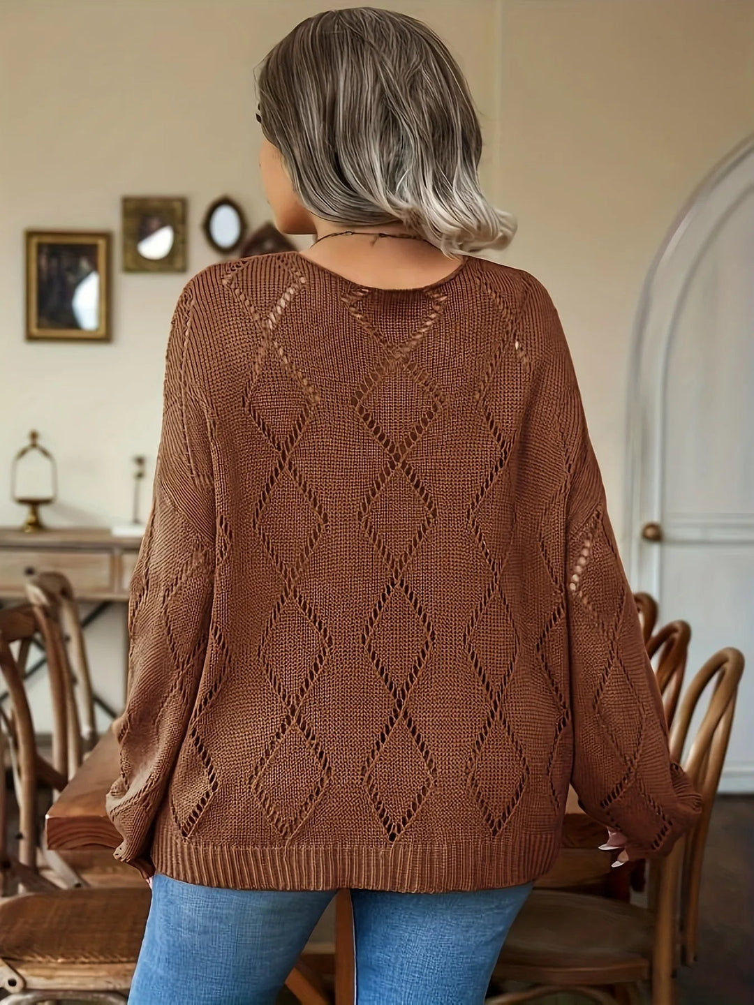 Stilla | Dame overdimensioneret strikpullover i over størrelse