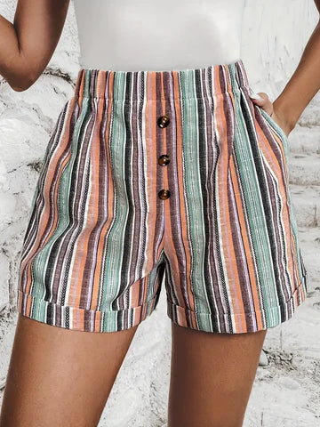 Stilla | Shorts Med Kontrasterende Striber
