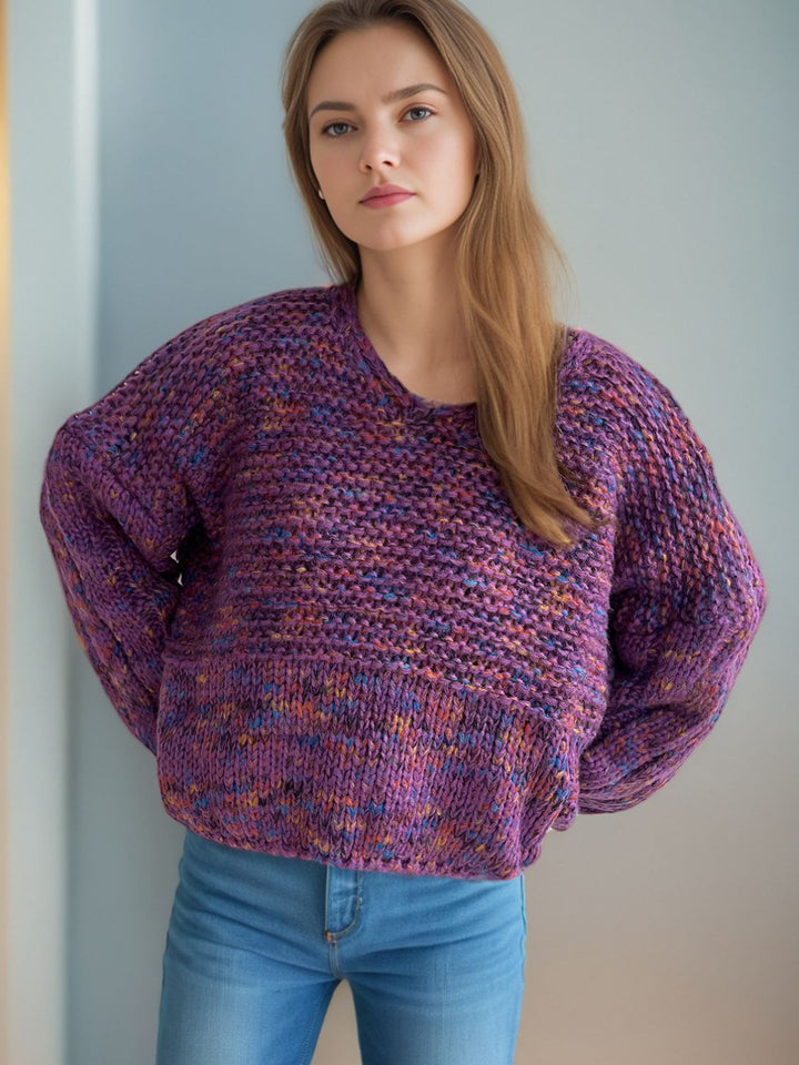 Stilla | Pullover med lange ærmer og dybe skuldre