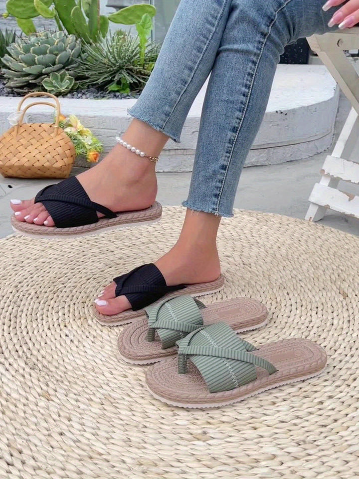Stilla | Sommer Slides, Komfortable Sandaler Med Åben Tå, Trendy Udenfor