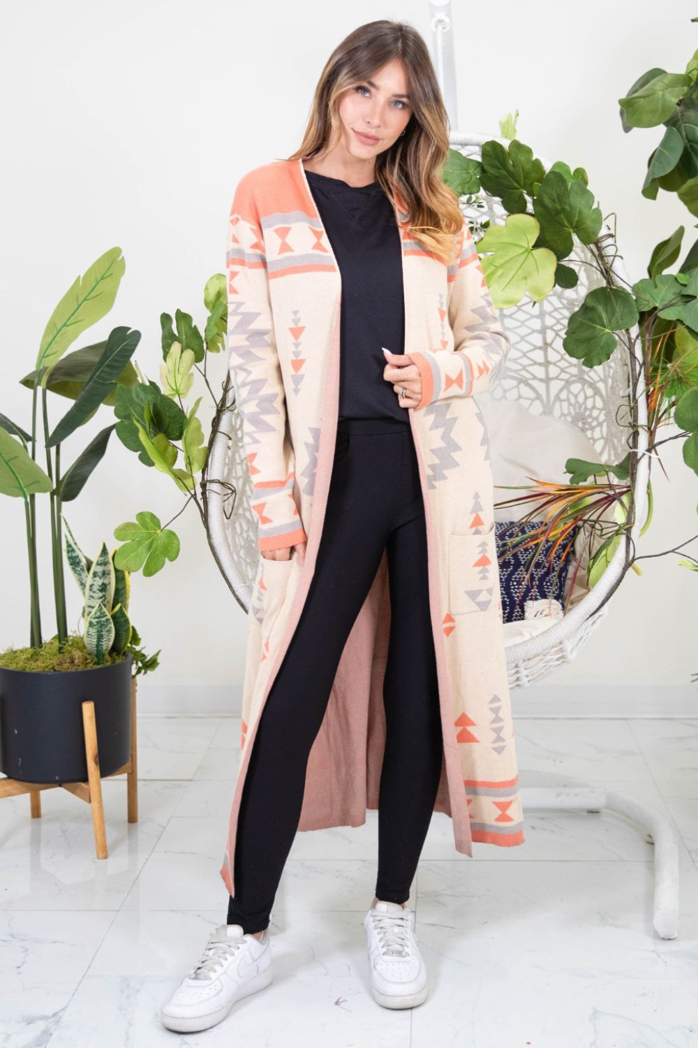 Stilla | Sew in Love Strikjakke Lang Med Lange Ærmer og Åben Foran