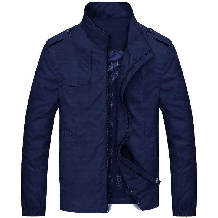 Stilla | Fritidsjakke Slim Fit - Vindbestandig Overgangsjakke med Ståkrave og Lommer, Moderne Design til Hverdag og Udendørs